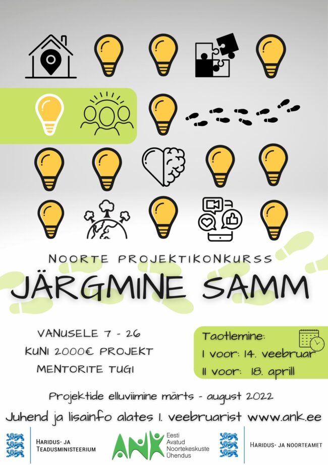 Noorte projektikonkurss “Järgmine samm”
